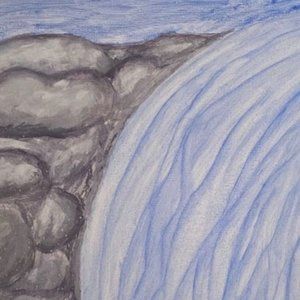 Waterfall Painting - Original Artwork 18" x 24"